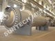 China permutador de calor de aço inoxidável da folha de tubo dobro da liga da altura 904L para o processamento químico exportador